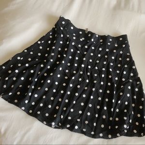 Ditsy Black and white polka dot skate skirt